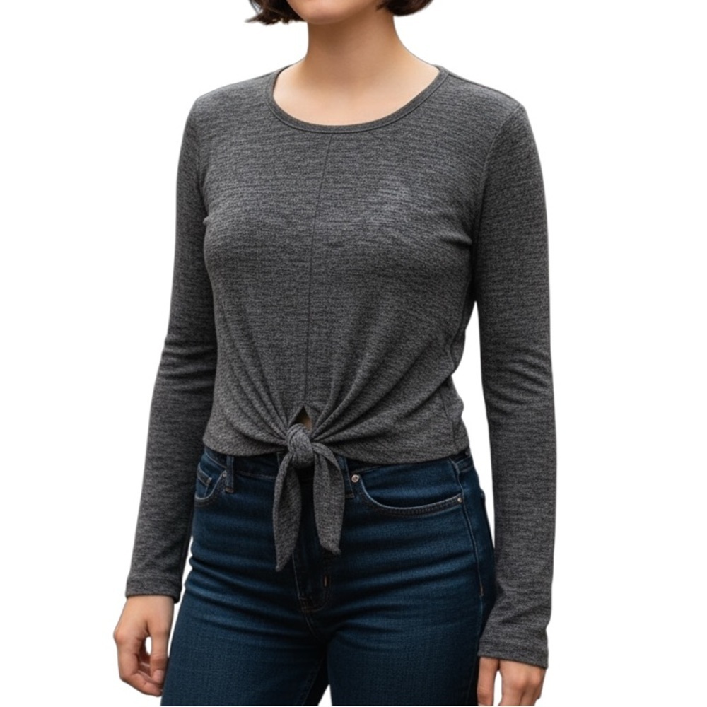 Sky and Sparrow Crop Bottom Tie Long Sleeve